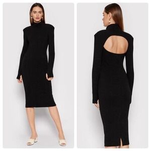 REMAIN Black Knit Dress Zea Black Slim Fit Size 40/ US 8 NWT